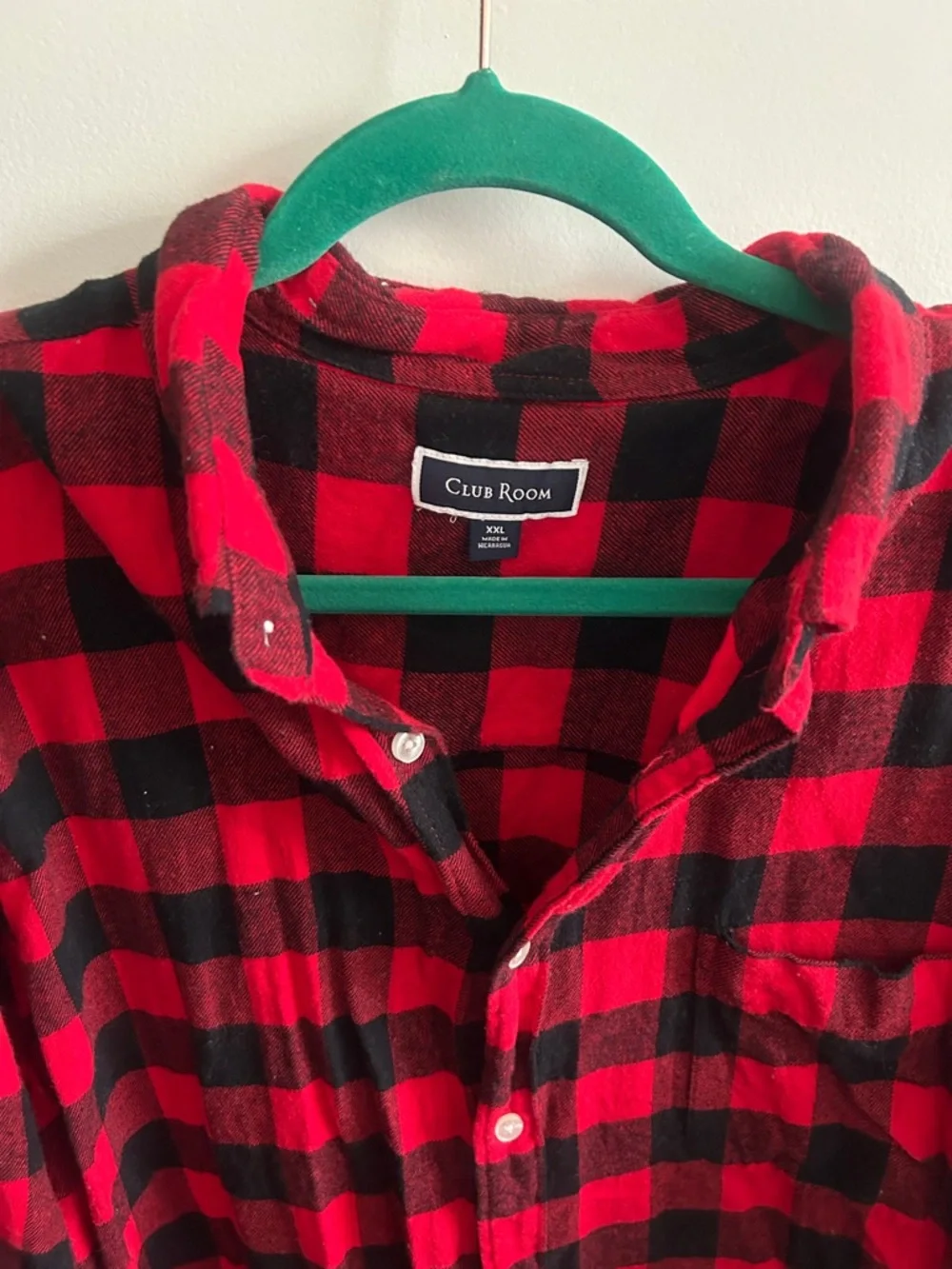 Caslon Red and Black Buffalo Plaid Hooded Button-Up - Picture 2 of 2